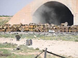 انفجارا في مطار الشعيرات العسكري بريف حمص/ أرشيفية