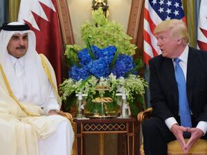 الرئيس الأمريكي، دونالد ترامب وأمير قطر، الشيخ تميم بن حمد آل ثاني