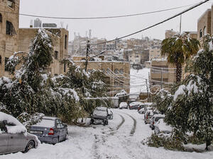 In Pictures: Major Snowstorm Hits Amman, Jordan