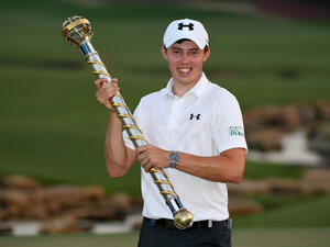 Fitzpatrick with the DP World Tour Championship trophy