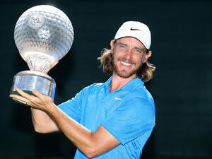 Fleetwood with the Nedbank Golf Challenge trophy