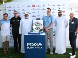 George Groves with Khalid Al Awar (R) and Ismail Sharif (L)
