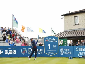 Rahm in action at the Dubai Duty Free Irish Open lr