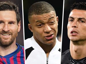 رونالدو ومبابي وميسي