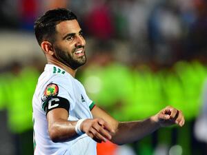 The Algerian attacker has taken home the award for a sensational free-kick that helped his country to a dramatic late victory in July
