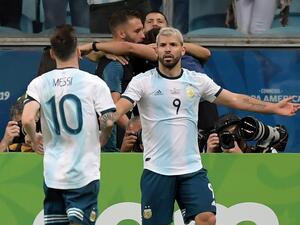 Lautaro Martinez and Sergio Aguero scored as Argentina's Copa America campaign got back on track with a 2-0 victory over Qatar.