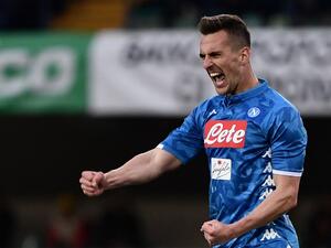 ميليك يحتفل بهدفه