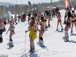 At least 1,500 skiers and snowboarders waved goodbye to winter on the snowy peaks of Siberia for the annual Grelka Festival. (Daily Mail)
