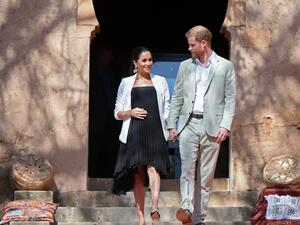 Prince Harry and his wife Meghan, Duke & Duchess of Sussex, visit the Kasbah of the Udayas near the Moroccan capital Rabat. (AFP/ File)