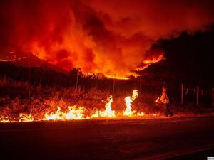 Flames burned close to the Getty Center museum which is home to works from Rembrandt and Van Gogh. (AFP/ File Photo)