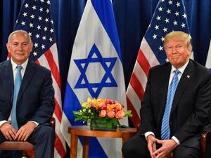 US President Donald Trump meets Israeli Prime Minister Benjamin Netanyahu. (AFP)