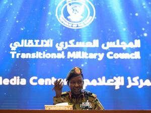 Spokesman of the Sudan's Transitional Military Council Lieutenant General Shamseddine Kabbashi speaks during a press conference in Khartoum on May 7, 2019. (AFP/ File)