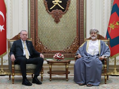 President Erdoğan meets with Sultan Haitham bin Tariq of Oman. Photo credit ( @trpresidency) Erdogan wraps up Gulf tour with major trade, defense, and energy pacts