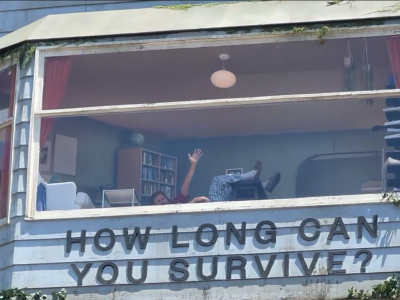 Netflix traps a real man inside giant billboard to promote new thriller