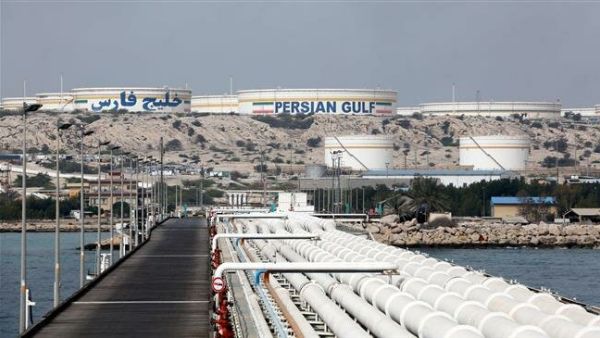 Oil facility on Khark Island in southern Iran.