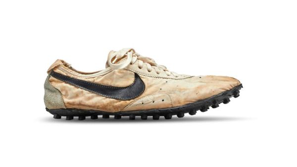  Nike co-founder Bill Bowerman designed the flat racing 'Moon Shoe' which was made for runners at the 1972 Olympic trials.