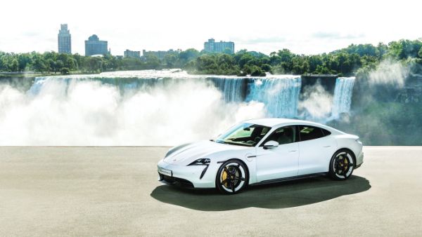 Porsche’s all-electric sports car Taycan (Photo: Qatar Tribune)