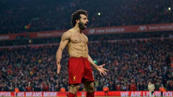 صلاح يحتفل بهدفه على طريقته الخاصة