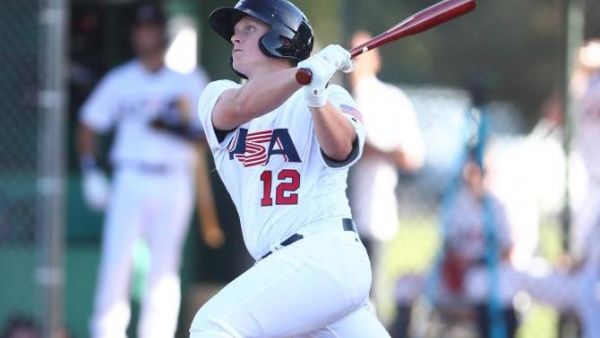 Andrew Vaughn is one of the top prospects in baseball, but does not know if he will be part of Team USA if it qualifies for the 2020 Summer Games. Photo courtesy of USA Baseball (Photo: UPI)