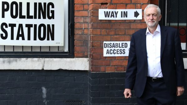 Opposition Labour party leader Jeremy Corbyn leaves after voting in the European Parliament elections on May 23, 2019 in London. (AFP/ File)