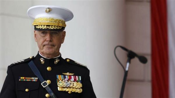 US Chairman of the Joint Chiefs of Staff Gen. Joseph F. Dunford Jr. attends a Memorial Day ceremony at Arlington National Cemetery on May 27, 2019 in Arlington, Virginia. (AFP)