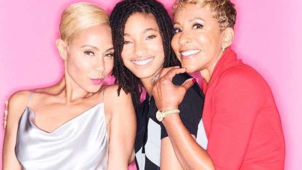 Jada and Willow Smith and Adrienne Banfield-Jones 