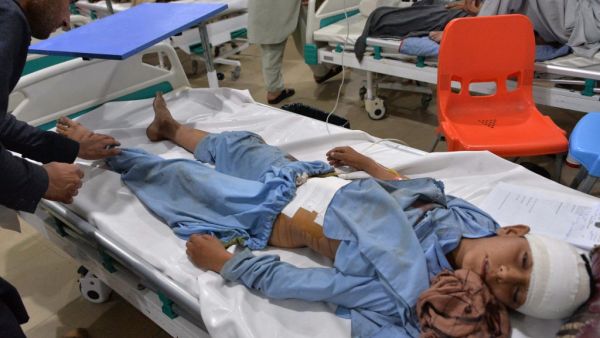 In this photo taken on May 13, 2019 a young Afghan patient receives medical treatment at a hospital following a series of blasts in Jalalabad. (AFP/ File Photo)