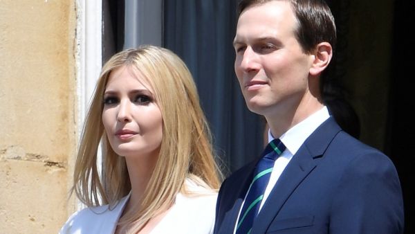Ivanka Trump (L) and her husband special advisor to the US president Jared Kushner (R) watch during a welcome ceremony at Buckingham Palace in central London on June 3, 2019. (AFP/ File Photo)