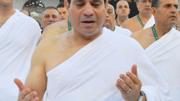 Egypt’s President Abdel-Fattah al-Sisi was mocked on social media for braying backwards in Saudi Arabia. (Twitter)