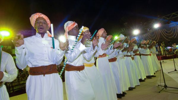 Saudi Arabian folklore performance in Al-Masmak on the celebrations of Eid Al-Fitr. (Shutterstock/ File Photo)