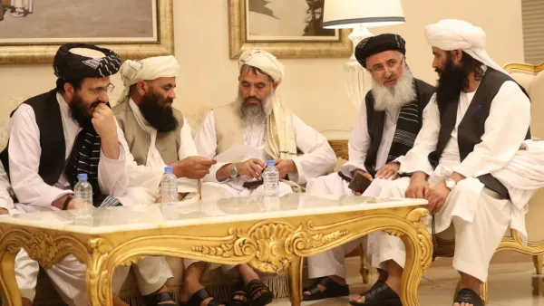 Members of Afghan delegations gather during the second day of the Intra Afghan Dialogue talks in the Qatari capital Doha on July 8, 2019. (AFP/ File Photo)