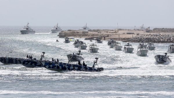 Qatar's coast guards take part in the inauguration ceremony of the new building of the General Directorate of Coasts and Borders Security, in Semaisima, 30 kilometres (18 miles) from Doha on the eastern coast on July 14, 2019. (AFP/ File Photo)
