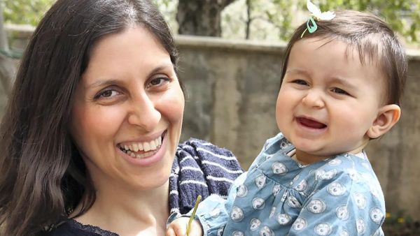 Jailed British-Iranian aid worker Nazanin Zaghari-Ratcliffe with her daughter Gabriella. (AFP)
