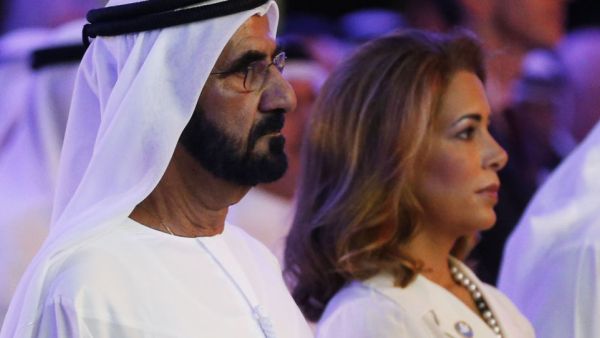 UAE Prime Minister and Dubai Ruler Sheikh Mohammed bin Rashid al-Maktoum (L) with Princess Haya. (AFP/ File Photo)