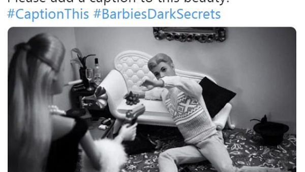 Under the viral hashtag Barbie's Dark Secrets, the toy appears in multiple, imagined shady situation. (Twitter)