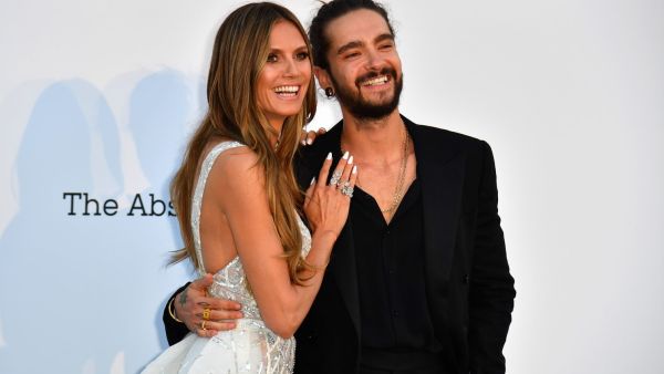 Heidi Klum and her partner Tom Kaulitz. (AFP)