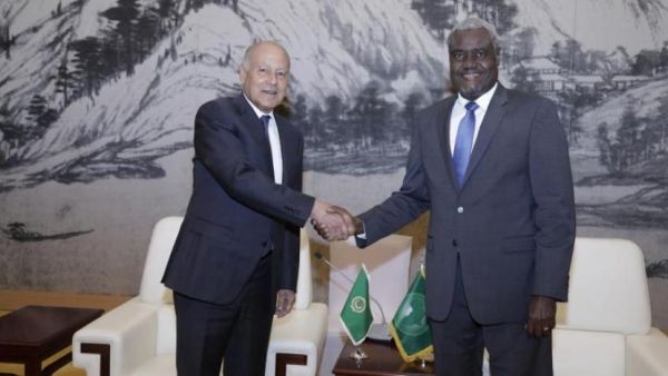 Secretary-General of Arab League (AL), Ahmed Aboul Gheit, and the Chairperson of the African Union Commission (AUC), Moussa Faki Mahamat during the meeting (African Union Commission (AUC))