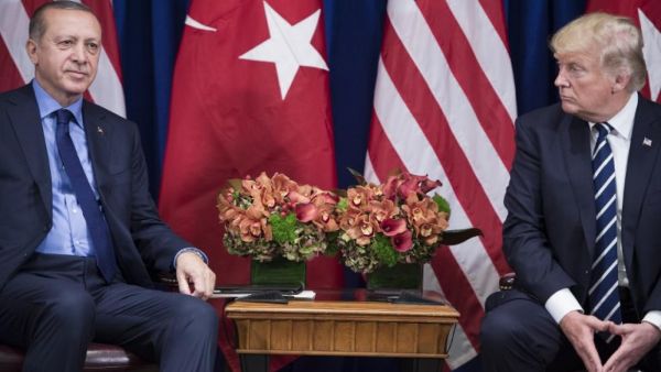 Turkey's President Recep Tayyip Erdogan and US President Donald Trump in 2017 (AFP)