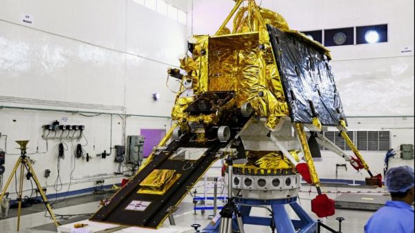 India's orbiter vehicle for its Chandrayaan 2 moon mission is scheduled to spend 60 days in lunar orbit, space officials said. (Photo by Indian Space Research Organization/EPA-EFE)