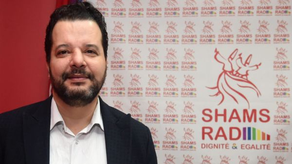 Tunisian lawyer Mounir Baatour, president of Association Shams, which supports the depenalization of homosexuality in Tunisia (FETHI BELAID/AFP/Getty)