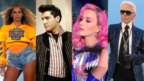 كارل لاغرفيلد وكاتي بيري وإلفيس بريسلي وبيونسيه