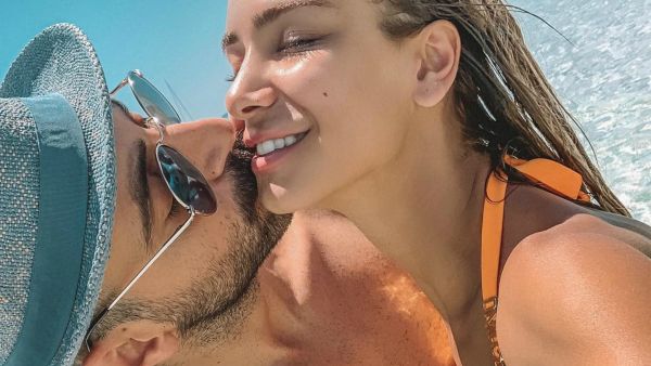 Tia appeared in the picture wearing an orange bikini Source tiaadib Instagram