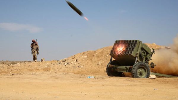 Saudi Arabia intercepted a ballistic missile fired by the Iran-backed Houthi militia toward Jazan. (File photo / AFP)