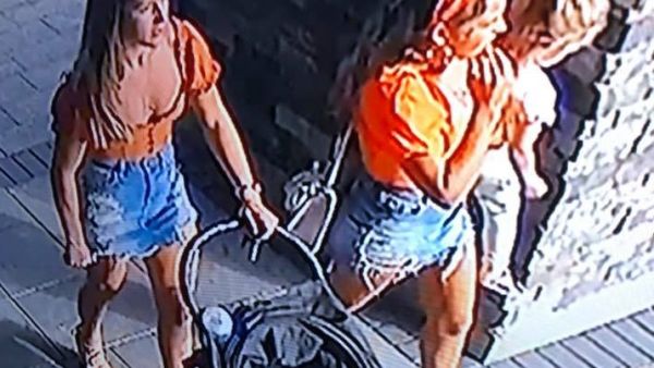 The three women were caught on camera stealing a stroller from a Bambi Baby store in Middletown on Friday. (Facebook)