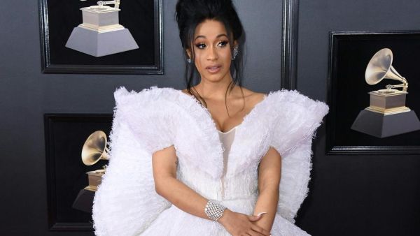 Cardi B wears Ashi Studio at the Grammy Awards. (AFP)
