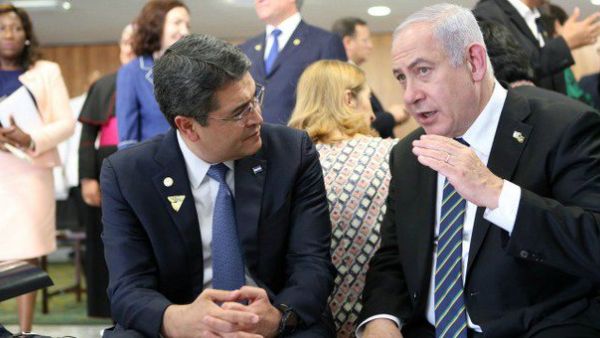 Honduran President Juan Orlando Hernandez  and PM Benjamin "Bibi" Netanyahu (Twitter)