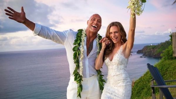 Dwayne's stars alongside Emily Blunt in the new adventure movie 'Jungle Cruise'.