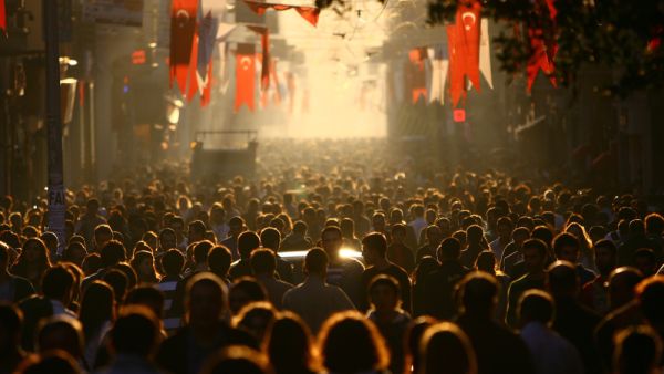 People walk on istiklal street, one of the most crowded street in Turkey (Shutterstock)