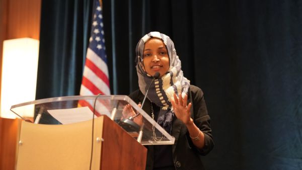 Rep. Ilhan Omar (D-MN) speaking at the Council on American Islamic Relations. (Shutterstock/ File Photo)