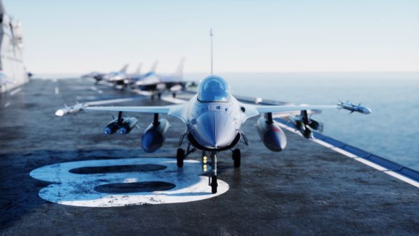 Jet f16 , fighter on aircraft (Shutterstock)	